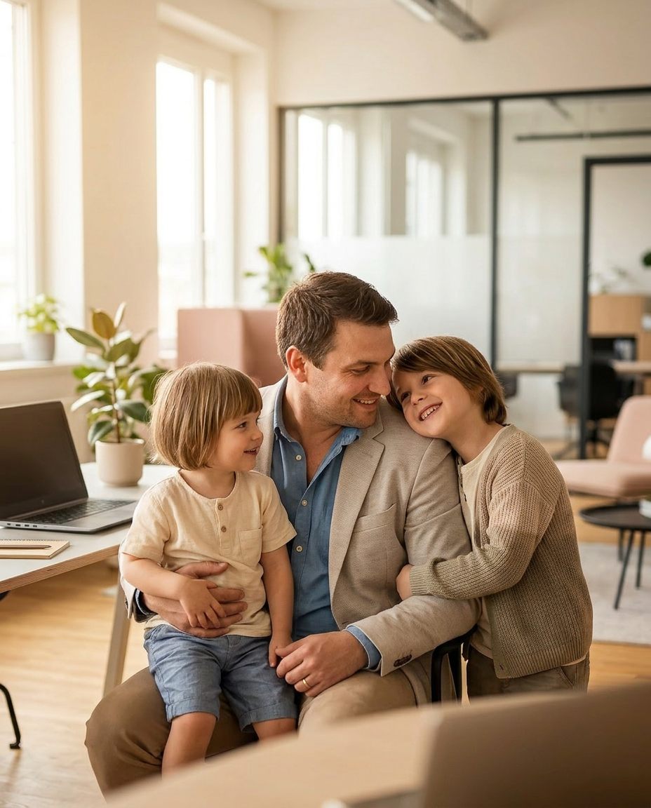Vater mit seinen Kindern – Vaterherz Akademie